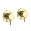 JTP Vos Brushed Brass Wall Mounted Side Valves (Pair) -Bath Taps Shop 23089BBR P