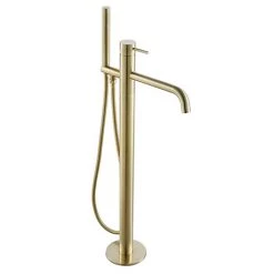 JTP Vos Brushed Brass Freestanding Bath Shower Mixer