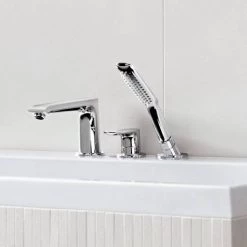 Hansgrohe Metris 3-Hole Deck Mounted Single Lever Bath Mixer - 31190000 -Bath Taps Shop 31190000 D2 460