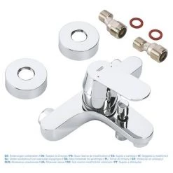Grohe Eurosmart Cosmopolitan Wall Mounted Bath Shower Mixer - 32831000 -Bath Taps Shop 32831000 D2 460