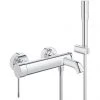 Grohe Essence Wall Mounted Bath Shower Mixer and Kit - 33628001 1 Grohe Essence Wall Mounted Bath Shower Mixer and Kit - 33628001 -Bath Taps Shop 33628001 P