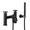 JTP Solex Matt Black Bath Shower Mixer with Shower Kit -Bath Taps Shop 66275MB P