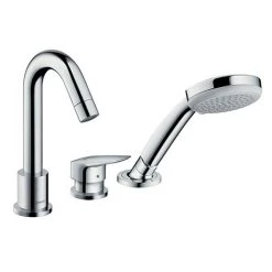 Hansgrohe Logis 3-Hole Deck Mounted Single Lever Bath Mixer - 71310000