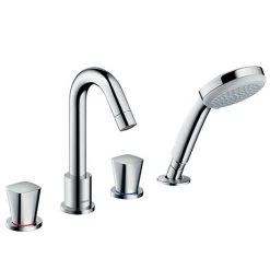 Hansgrohe Logis 4-Hole Deck Mounted Bath Shower Mixer - 71314000