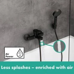 Hansgrohe Vernis Blend Exposed Single Lever Bath Shower Mixer - Matt Black - 71440670 -Bath Taps Shop 71440670 ai2 460