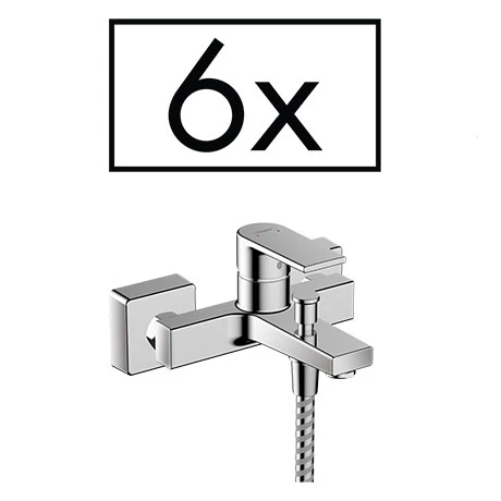 Hansgrohe Pack of 6 Vernis Shape Exposed Single Lever Bath Shower Mixer - 71457000 3 Hansgrohe Pack of 6 Vernis Shape Exposed Single Lever Bath Shower Mixer - 71457000