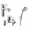 Hansgrohe Metris 110 Basin Mixer + Bath Shower Mixer Tap Package -Bath Taps Shop 88100778 P