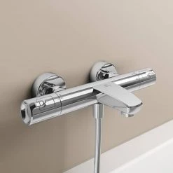 Ideal Standard Ceratherm T50 Exposed Thermostatic Wall Mounted Bath Shower Mixer - A7697AA -Bath Taps Shop A7697AA D3 460