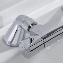 Bristan - Artisan Thermostatic Pillar Bath Filler - Chrome -Bath Taps Shop AR2 THBF C.ai2 460