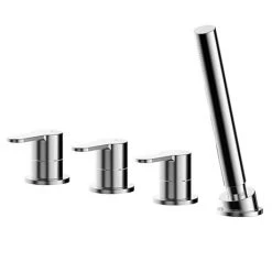 Nuie Arvan Deck Mounted 4TH Bath Shower Mixer - ARV334