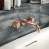 Arezzo Round Rose Gold Wall Mounted (3TH) Bath Filler Tap 1 Arezzo Round Rose Gold Wall Mounted (3TH) Bath Filler Tap -Bath Taps Shop AZ3THRGBF n p