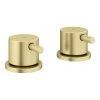 Arezzo Brushed Brass 3/4" Deck Bath Side Valves (Pair) -Bath Taps Shop AZBBSDV n p