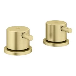 Arezzo Brushed Brass 3/4" Deck Bath Side Valves (Pair)