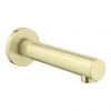 Arezzo Brushed Brass Round Wall Mounted Straight Bath Spout -Bath Taps Shop AZBBSP nw p