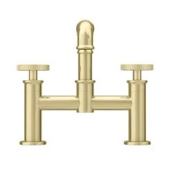 Arezzo Brushed Brass Industrial Style Bath Filler 10 Arezzo Brushed Brass Industrial Style Bath Filler -Bath Taps Shop AZISBB03 n d2 460