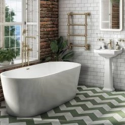 Arezzo Brushed Brass Industrial Style Freestanding Bath Shower Mixer Tap 13 Arezzo Brushed Brass Industrial Style Freestanding Bath Shower Mixer Tap -Bath Taps Shop AZISBB05 d6v2jpg 460