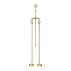 Arezzo Brushed Brass Industrial Style Freestanding Bath Shower Mixer Tap 11 Arezzo Brushed Brass Industrial Style Freestanding Bath Shower Mixer Tap -Bath Taps Shop AZISBB05 n d4 460