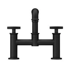Arezzo Matt Black Industrial Style Bath Filler -Bath Taps Shop AZISBK03 n d2 460