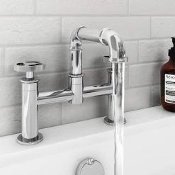 Arezzo Chrome Industrial Style Bath Filler