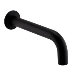 Arezzo Matt Black Round Concealed Manual Valve with Bath Spout + Shower Handset -Bath Taps Shop AZMBSPK2 d2 460