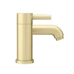 Arezzo Round Brushed Brass Bath Filler Tap -Bath Taps Shop AZRBFBB d2 460