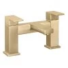 Arezzo Square Brushed Brass Bath Filler Tap -Bath Taps Shop AZSQBFBB l 670