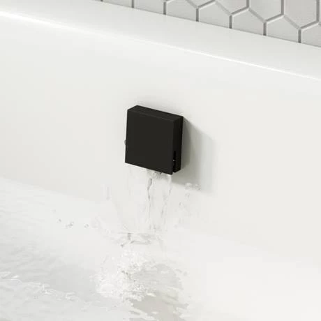 Arezzo Matt Black Square Concealed Thermostatic Shower Valve w. Handset + Freeflow Bath Filler 5 Arezzo Matt Black Square Concealed Thermostatic Shower Valve w. Handset + Freeflow Bath Filler - Image 3