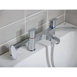 Ideal Standard Ceraflex 2 Hole Bath Shower Mixer - B1823AA -Bath Taps Shop B1823AA D4 460