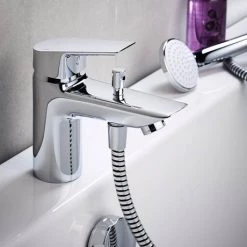 Ideal Standard Tesi 1 Hole Bath Shower Mixer - B1957AA -Bath Taps Shop B1957AA D1 460