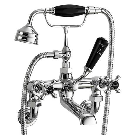 Bayswater Black Crosshead Wall Mounted Bath Shower Mixer 3 Bayswater Black Crosshead Wall Mounted Bath Shower Mixer