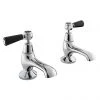 Bayswater Black Lever Domed Collar Traditional Bath Taps 1 Bayswater Black Lever Domed Collar Traditional Bath Taps -Bath Taps Shop BAYT342 P