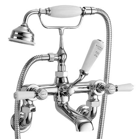 Bayswater White Lever Wall Mounted Bath Shower Mixer 3 Bayswater White Lever Wall Mounted Bath Shower Mixer