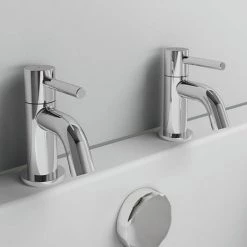Ideal Standard Ceraline Bath Pillar Taps - BC187AA -Bath Taps Shop BC187AA D4 460
