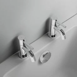 Ideal Standard Ceraline Bath Pillar Taps - BC187AA -Bath Taps Shop BC187AA D5 460