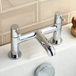 Ideal Standard Ceraline 2 Tap Hole Bath Filler - BC188AA -Bath Taps Shop BC188AA D1 460