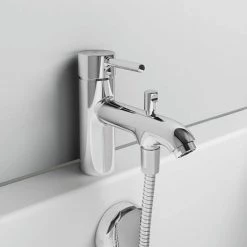 Ideal Standard Ceraline 1 Hole Bath Shower Mixer - BC191AA -Bath Taps Shop BC191AA D3 460