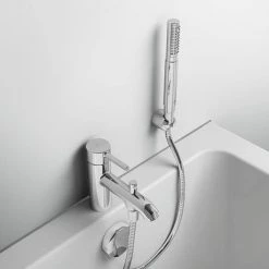 Ideal Standard Ceraline 1 Hole Bath Shower Mixer - BC191AA -Bath Taps Shop BC191AA D4 460