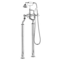 Hudson Reed Topaz Bath Shower Mixer with Extended Leg Set - Chrome