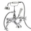 Hudson Reed Topaz Dome Deck Mounted Bath Shower Mixer + Shower Kit -Bath Taps Shop BC304DX P