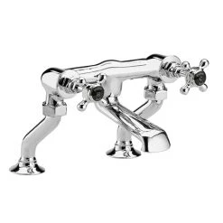 Hudson Reed Topaz Black Deck Mounted Bath Filler - BC403HX