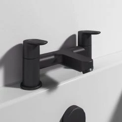 Ideal Standard Cerafine O Silk Black Dual Control Bath Filler -Bath Taps Shop BC707XG D2 460