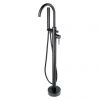 BagnoDesign M-Line Diffusion Matt Black Freestanding Bath Shower Mixer -Bath Taps Shop BDM MLI 438 MB P