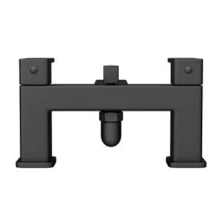 Toreno Modern Black Chrome Bath Shower Mixer Tap incl. Overhead Rainfall Shower Head -Bath Taps Shop BPT7131SH d4 460