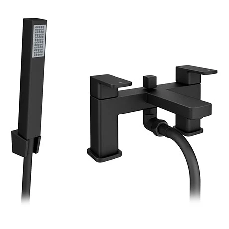 Toreno Modern Black Chrome Bath Shower Mixer Tap incl. Shower Kit - BPT7131 3 Toreno Modern Black Chrome Bath Shower Mixer Tap incl. Shower Kit - BPT7131