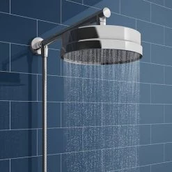 Bosa Modern Bath Shower Mixer incl. Overhead Rainfall Shower Head -Bath Taps Shop BS2OH d1 460