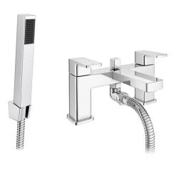 Toreno Modern Chrome Bath Shower Mixer Tap inc. Shower Kit - CPT7131