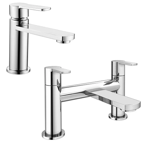 Brooklyn Modern Chrome Bathroom Taps Package 3 Brooklyn Modern Chrome Bathroom Taps Package