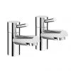 Cruze Contemporary Bath Pillar Taps - Chrome