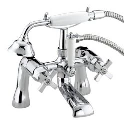 Bristan Art Deco Traditional Bath Shower Mixer - Chrome - D2-BSM-C-CD