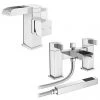 Edge Waterfall Basin + Bath Shower Mixer Tap Pack -Bath Taps Shop EDGEPK prod